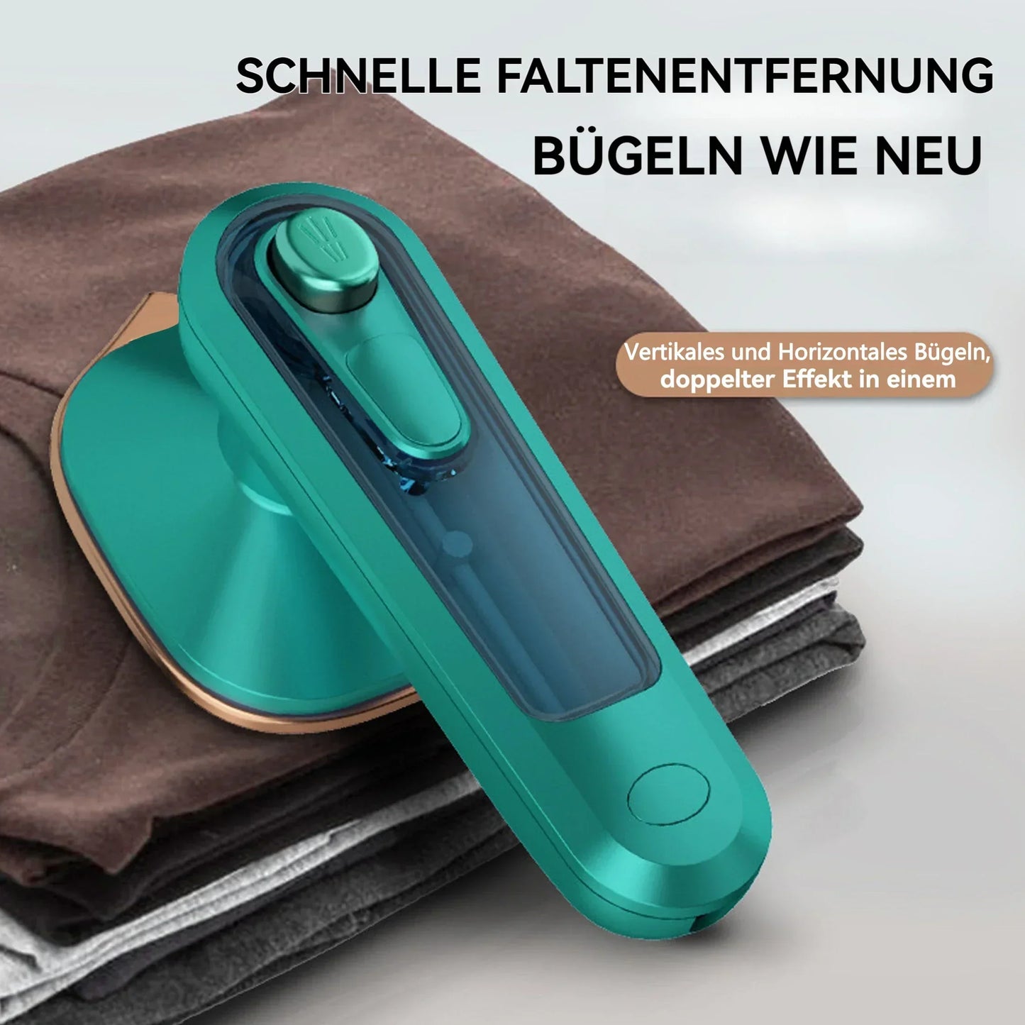 Tragbarer Dampfglätter, 60ml sichtbarer Wassertank, 30 Sekunden Aufheizzeit, Dampfbügeleisen für Haushalt, Dienstreise